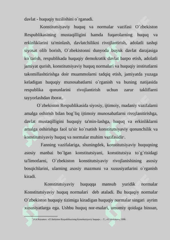 KONISTITSION NORMALARNING RESPUBLIKA MANFATLARIGA ZIT TARZDA TALQIN QILINISHIGA YO'L QO'YILMASLIGI 3