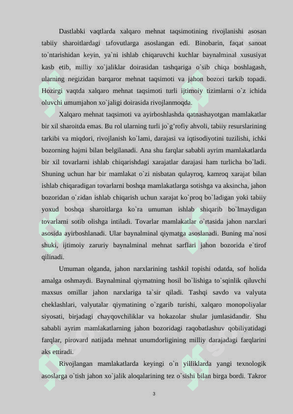 Jahon xo'jaligi va uning evolyutsiyasi 3