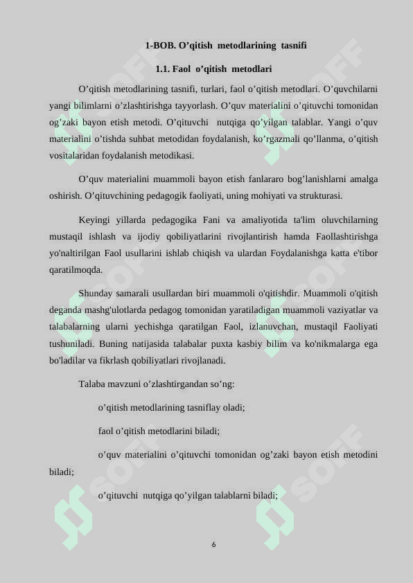 PEDAGOGIK FANLARNI O’QITISHDA  AMALIY  METODLARNING  AHAMIYATI 6