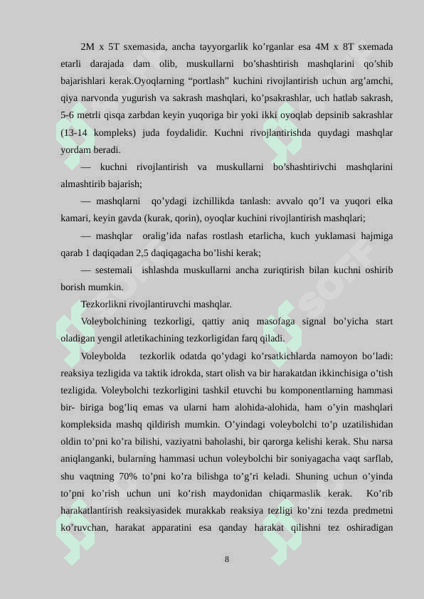 O‘quvchilarga voleybol texnikasini o‘rgatish 8
