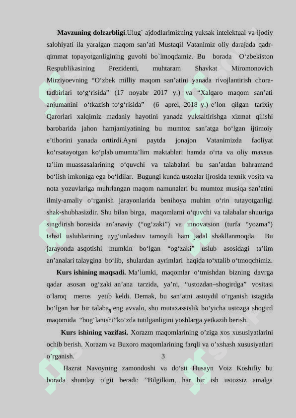 Xorazm maqomlari 3