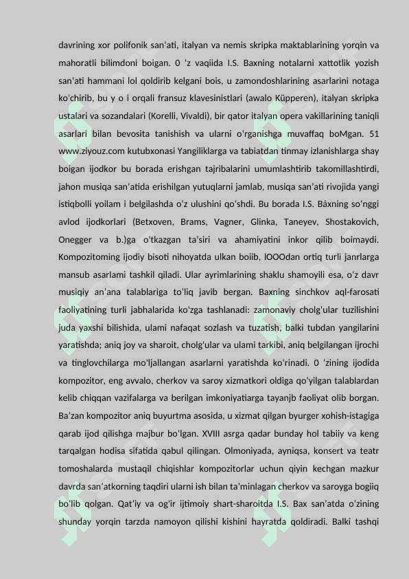 Iogann Sibastyan Baxning organ ijodi 8