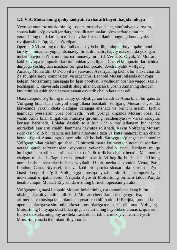 V.A.Motsartning hajviy operalari 7