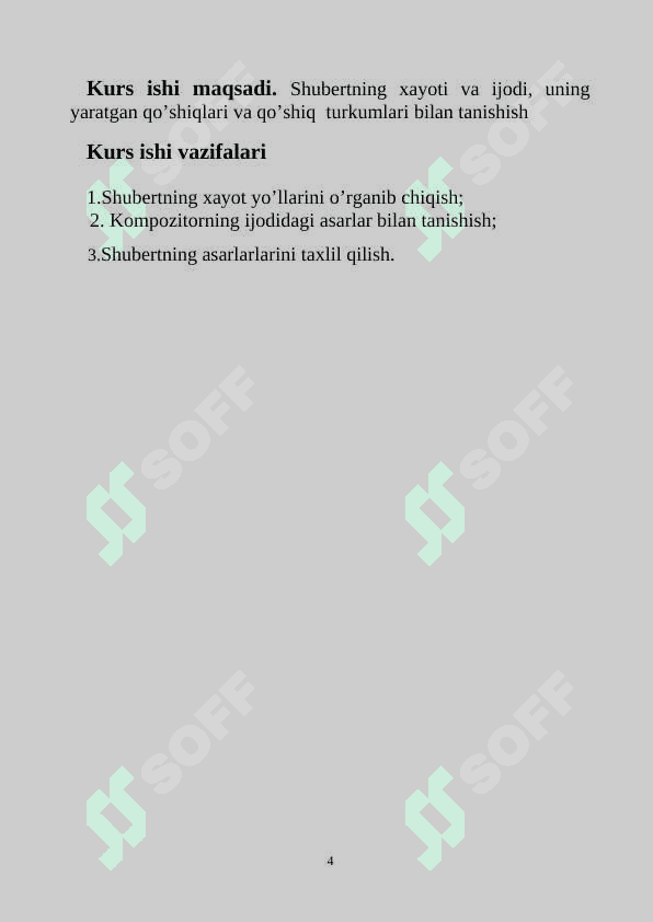 F.Shubert. Birinchi romantik-kompozitorning quvonch va qayg’ulari 4