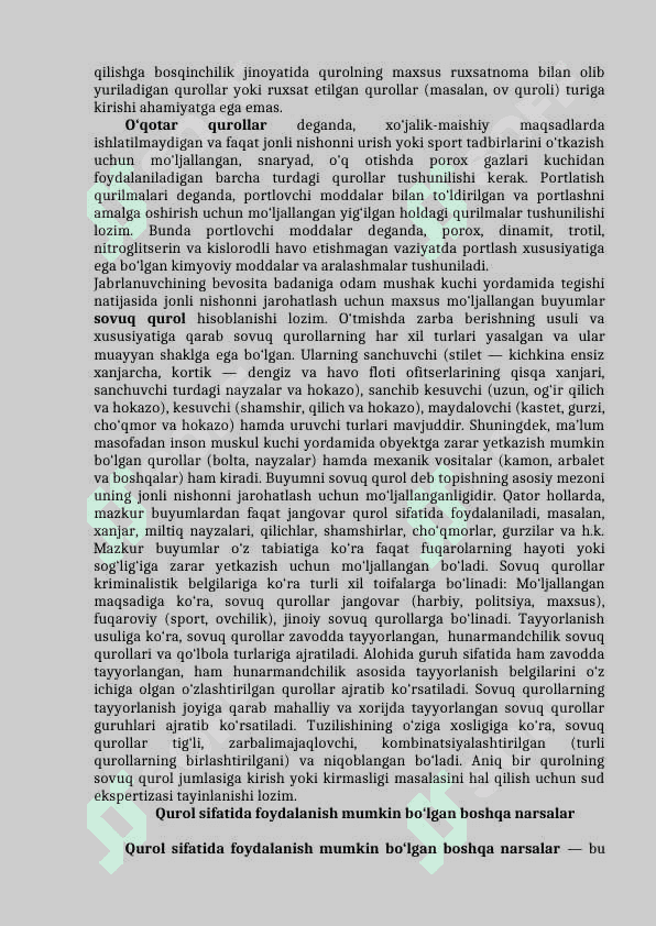 Bosqinchilik tushunchasini, uning zaruriy belgilarini va javobgarlikni og‘irlashtiruvchi holatlarini tushuntirib bering. 6