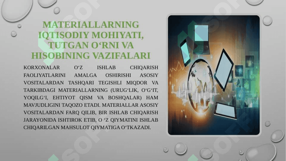 Materiallarni  donalab baholash, oʻrtacha baholash, Fifo va boshqa usullarda  baholab sarflashni Hisobda aks ettirish 3
