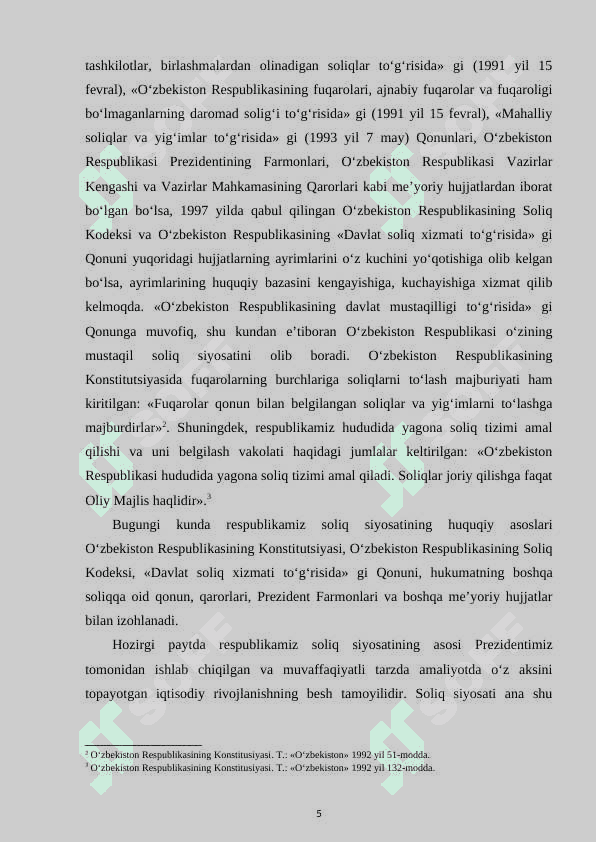 Budjet daromadlari tarkibida bevosita va bilvosita soliqlarni optimallashtirish. 5