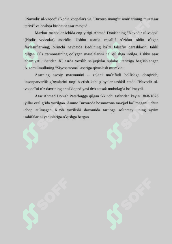 Buxoro аmirligi davri  tarixiga oid  manbalar 3