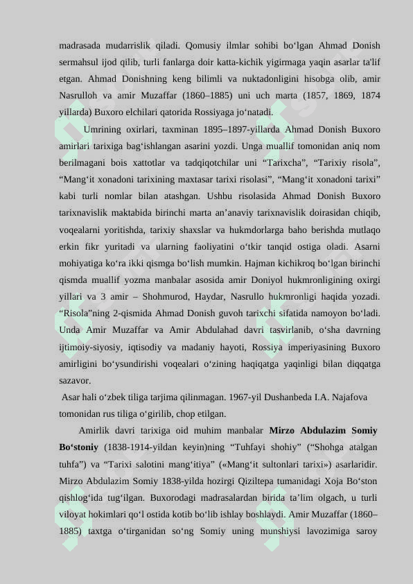 Buxoro аmirligi davri  tarixiga oid  manbalar 7