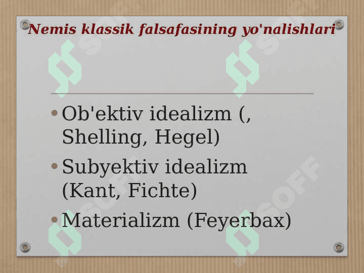 Nemis klassik falsafasi 6