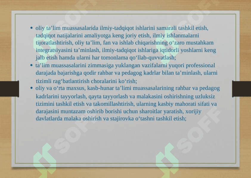 OʻZBEKISTON RESPUBLIKASI OLIY TAʼLIM,FAN VA INNOVATSIYALAR VAZIRLIGI 5