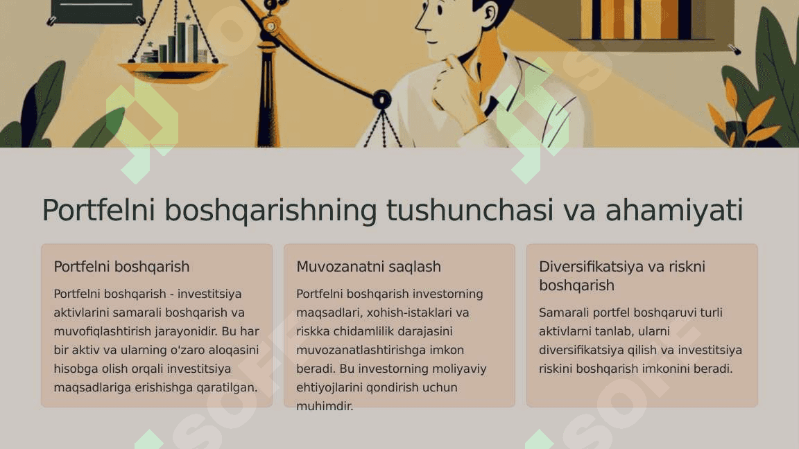 Portfelni boshqarish va kapital aktivlarini narxlash modeli 2