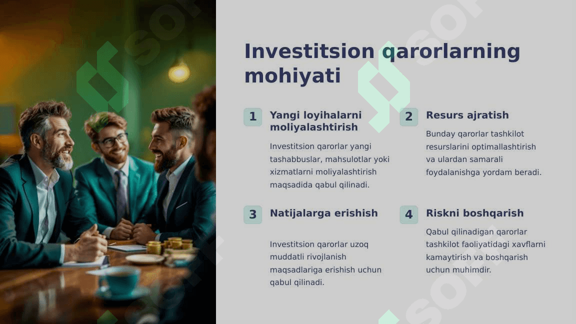 Investitsion qarorlari 2