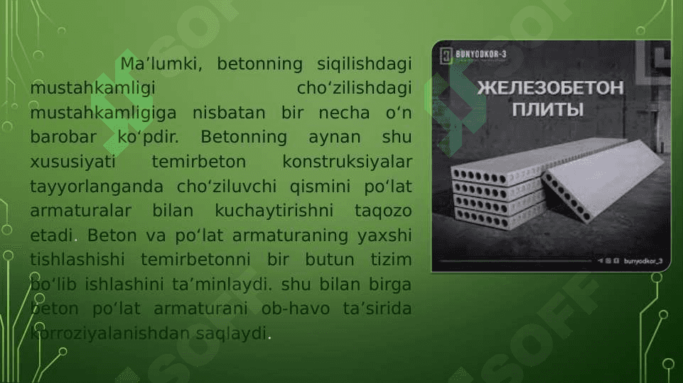 Temirbeton konstruksiyalarining ishlatilishi 4
