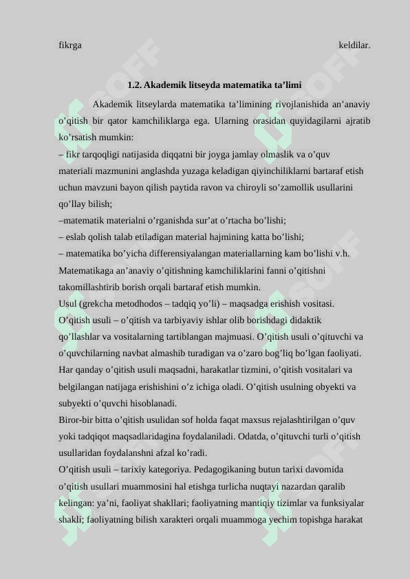 AL da Matematika o’qitishda interfaol metodlar va ularni qo’llanilishi mavzusidagi 8