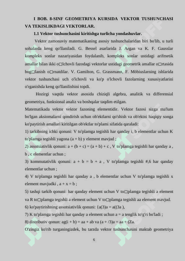 Vektorlar va ular ustida amallar 6