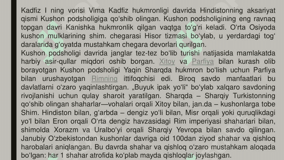 Kushon podsholgi davrida Hindiston 24 7