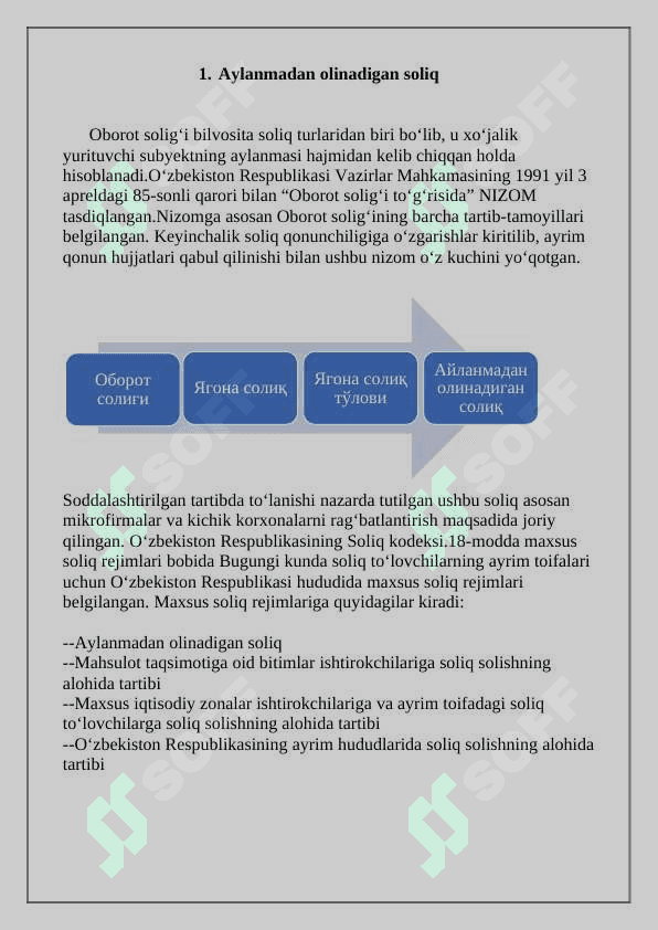 Aylanmadan olinadigan soliq to`lovchilar,soliqni hisoblab chiqarish va to`lashn tartibi 3