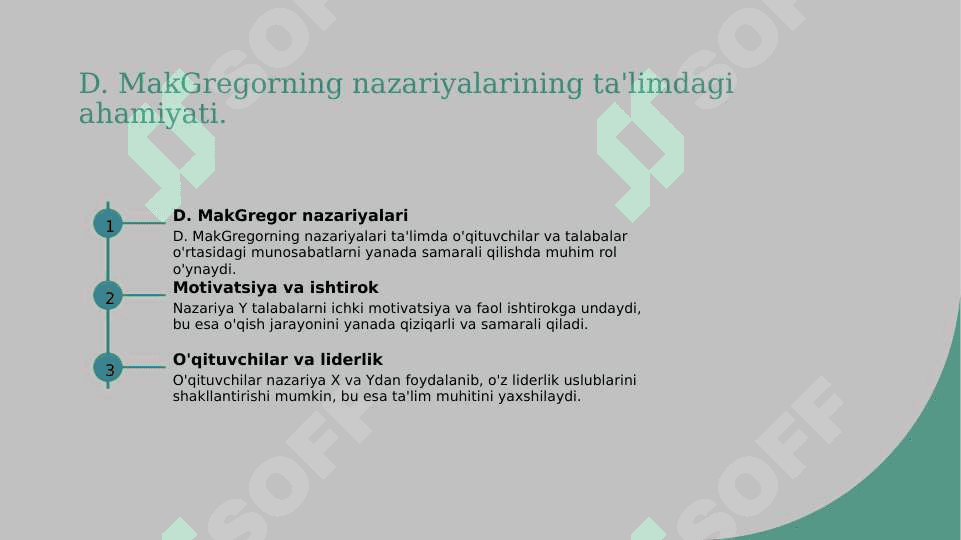 D.Makgregorning x va y nazariyasi 5