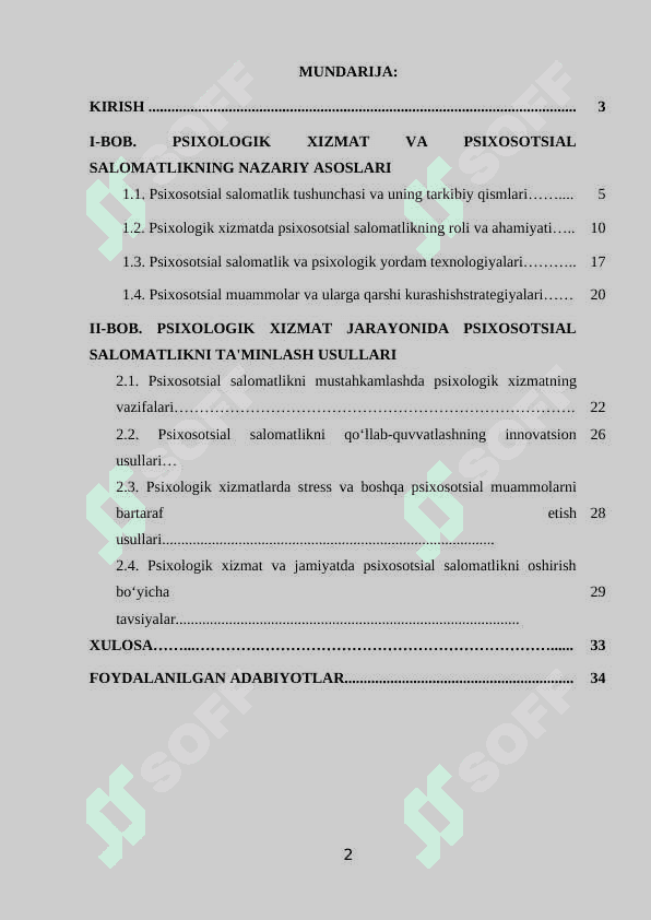 PSIXOLOGIK XIZMATDA PSIXOSOTSIAL SALOMATLIKNING TUTGAN O‘RNI 2