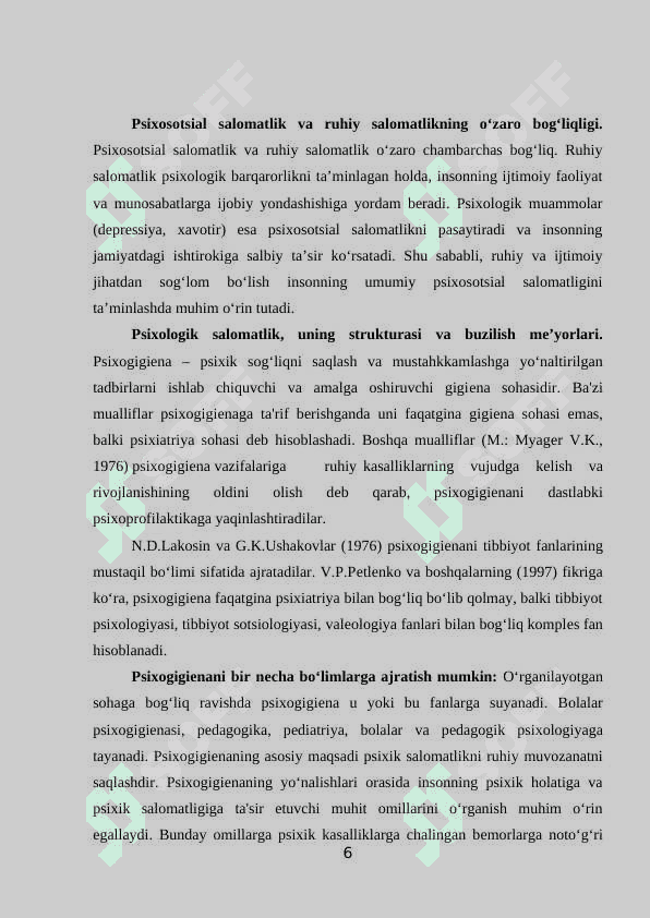 PSIXOLOGIK XIZMATDA PSIXOSOTSIAL SALOMATLIKNING TUTGAN O‘RNI 6