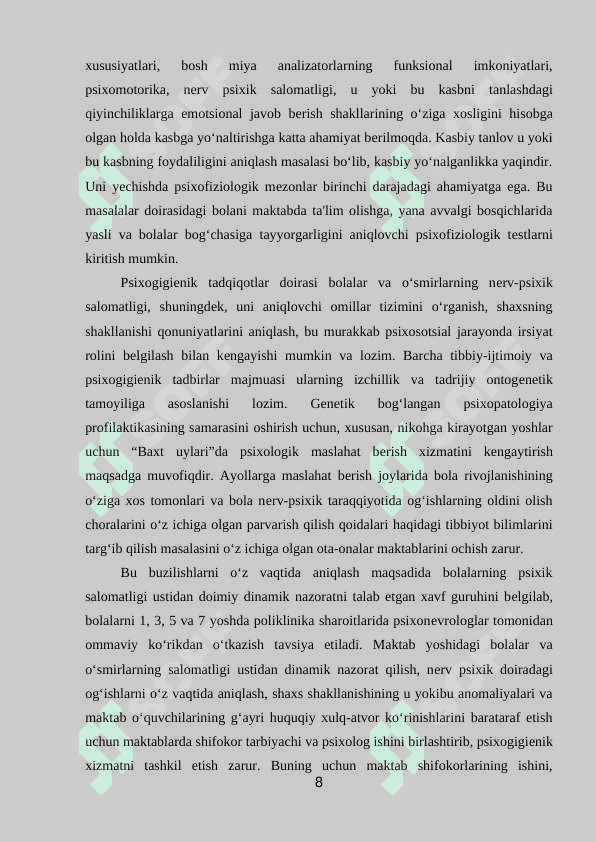 PSIXOLOGIK XIZMATDA PSIXOSOTSIAL SALOMATLIKNING TUTGAN O‘RNI 8