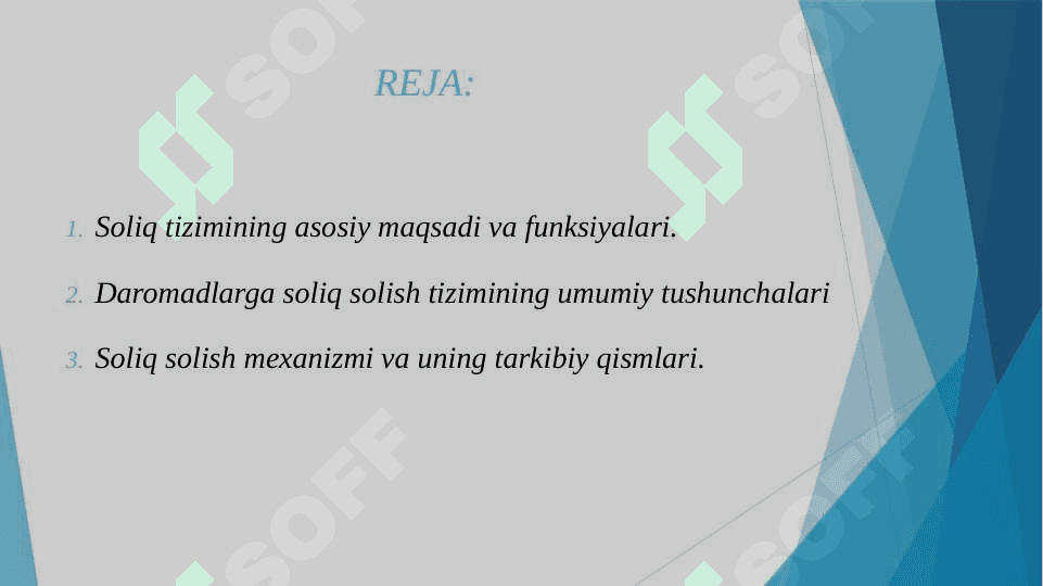Daromadlarga soliq solish mexanizmi 2