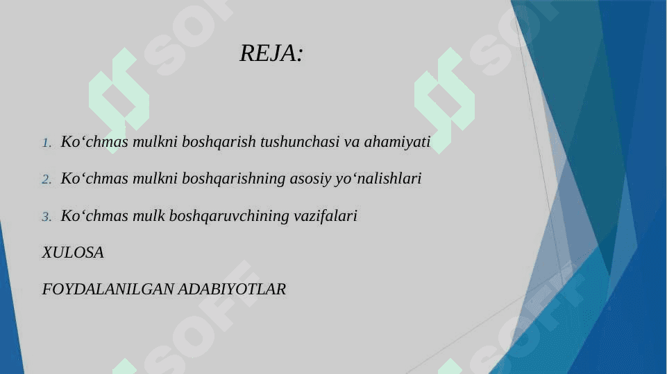 Koʻchmas mulkni boshqarish 2
