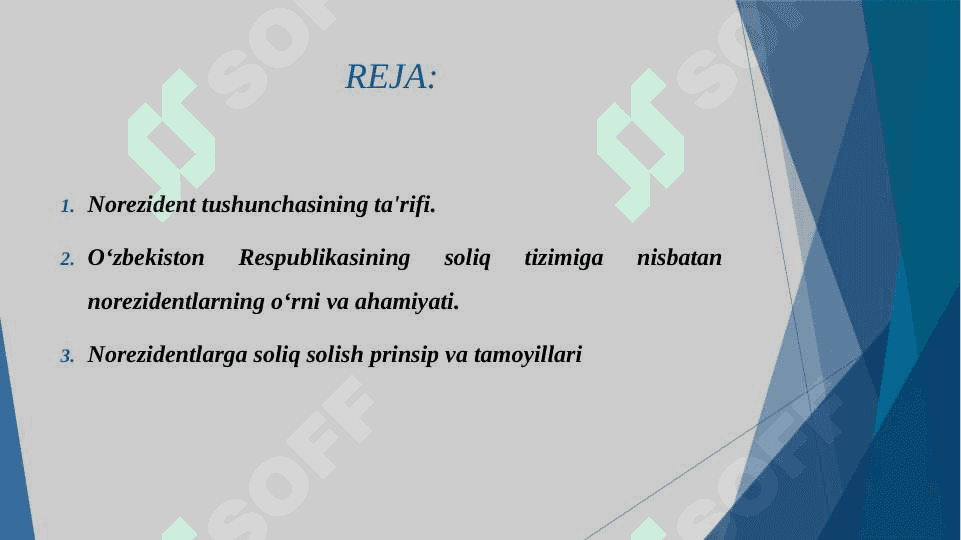 O‘zbekiston Respublikasi norezidentlarining daromadlariga soliq solishning o‘ziga xos xususiyatlari. 2