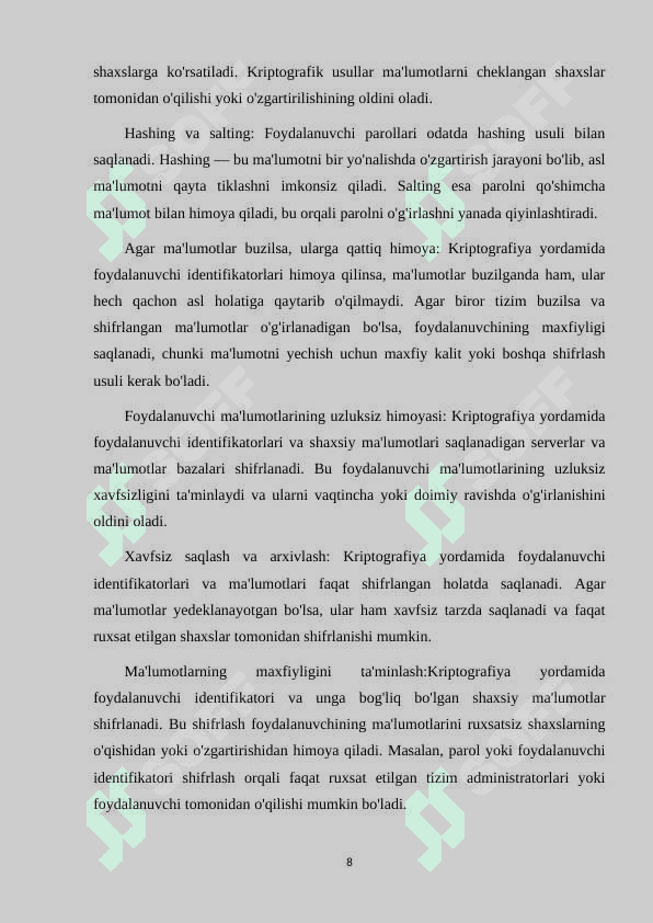 FOYDALANUVCHI IDENTIFIKATORLARINI KRIPTOGRAFIK HIMOYA QILISH TEXNOLOGIYALARI 8