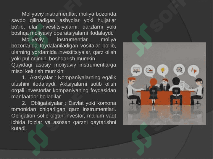 Moliyaviy instrumentlar tahlili 1