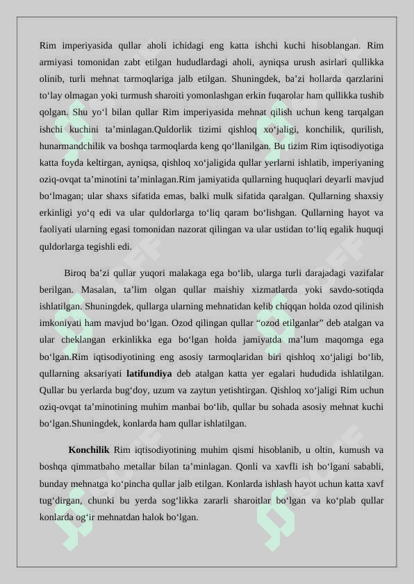 Milodiy I-II asrlarda Rim imperiyasida ijtimoiy-iqtisodiy munosabatlarga oid maqola 24 3