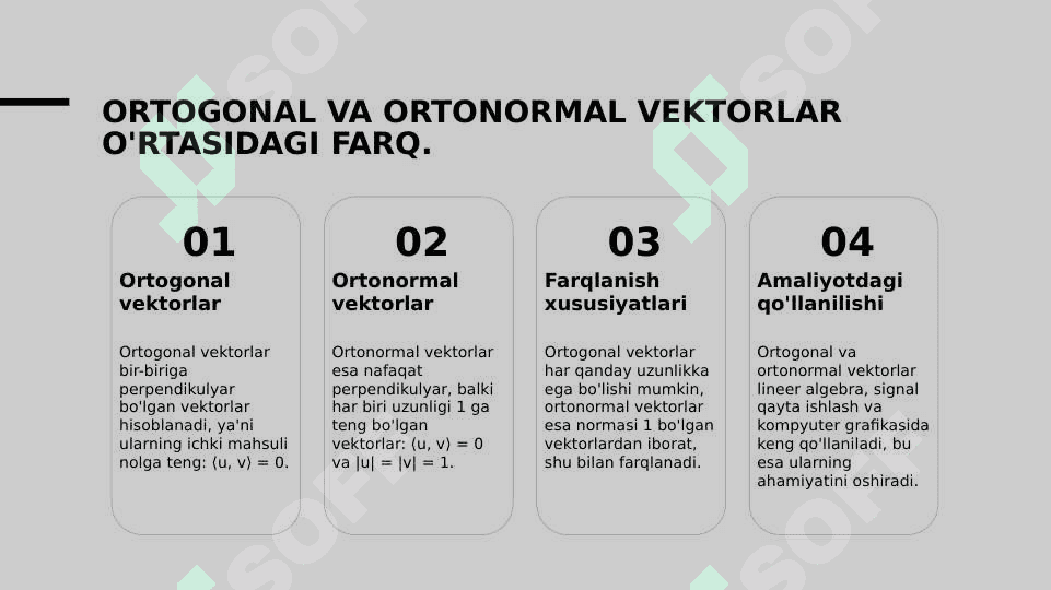 Ortogonal va ortonormal sistemalar 5