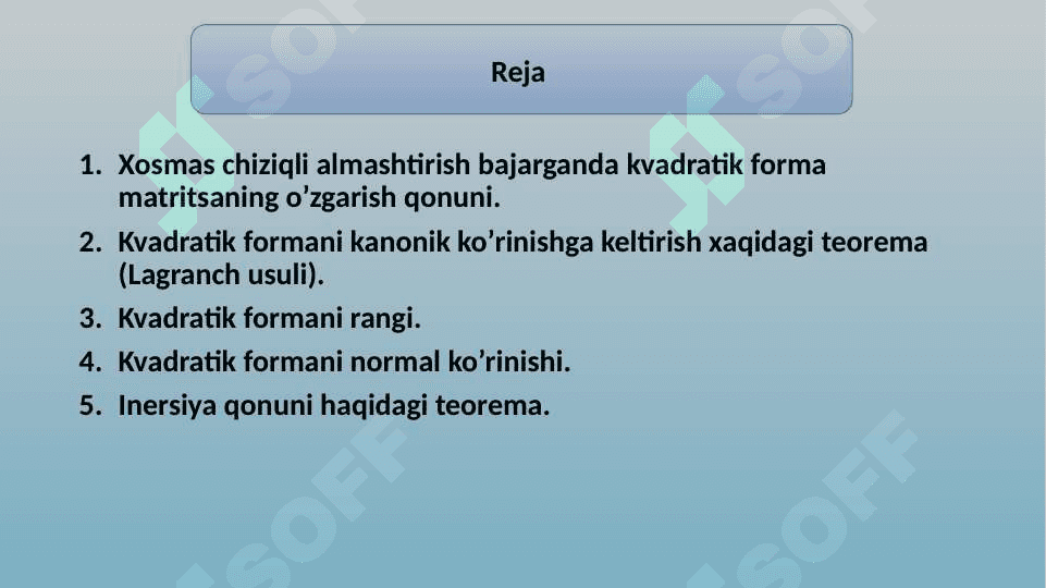 KVADRATIK FORMULALAR 2