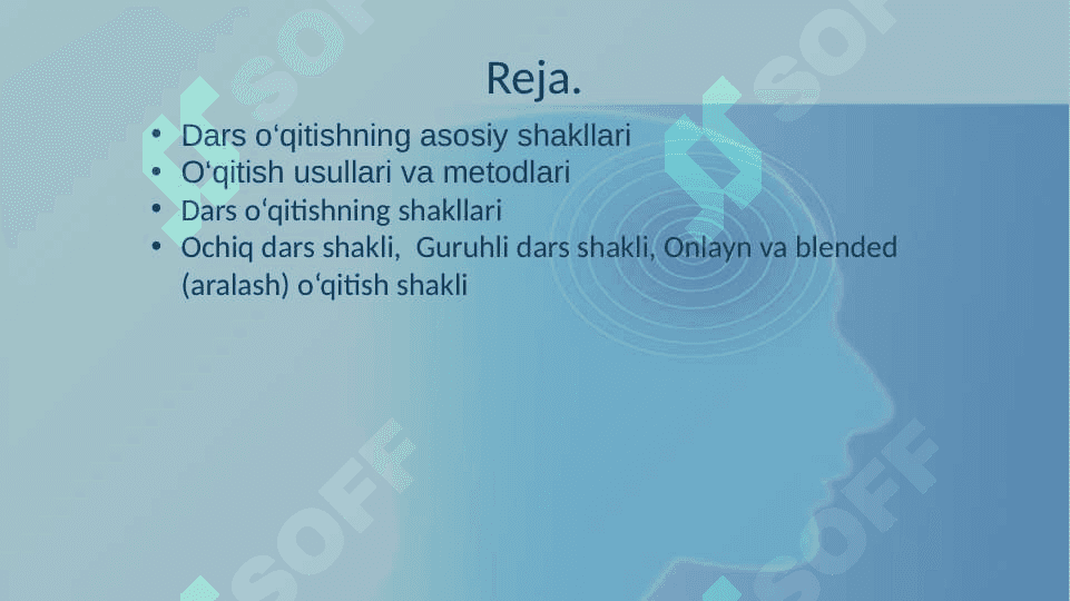 Dars o‘qitishning asosiy shakli sifatida 2