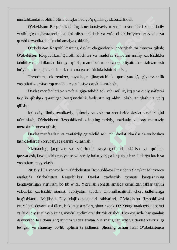 O'zbekiston hududi va chegarasining daxlsizligi   24 4