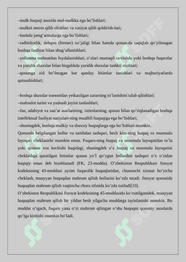 O'zbekiston Respublikasi fuqarolari huquq va majburiyatlari 24 3