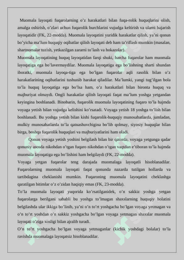 O'zbekiston Respublikasi fuqarolari huquq va majburiyatlari 24 5