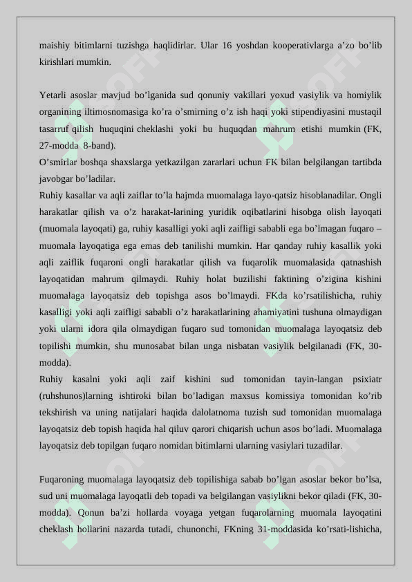 O'zbekiston Respublikasi fuqarolari huquq va majburiyatlari 24 7