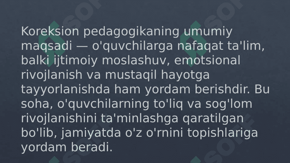 koreksion pedagogika pedagogika fanining tarmog;I sifatida. 4