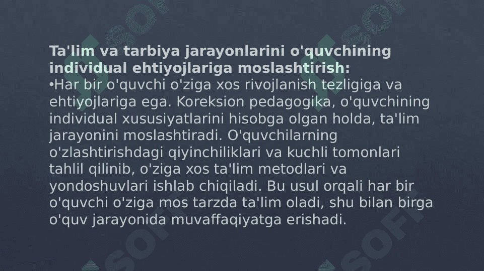 koreksion pedagogika pedagogika fanining tarmog;I sifatida. 6