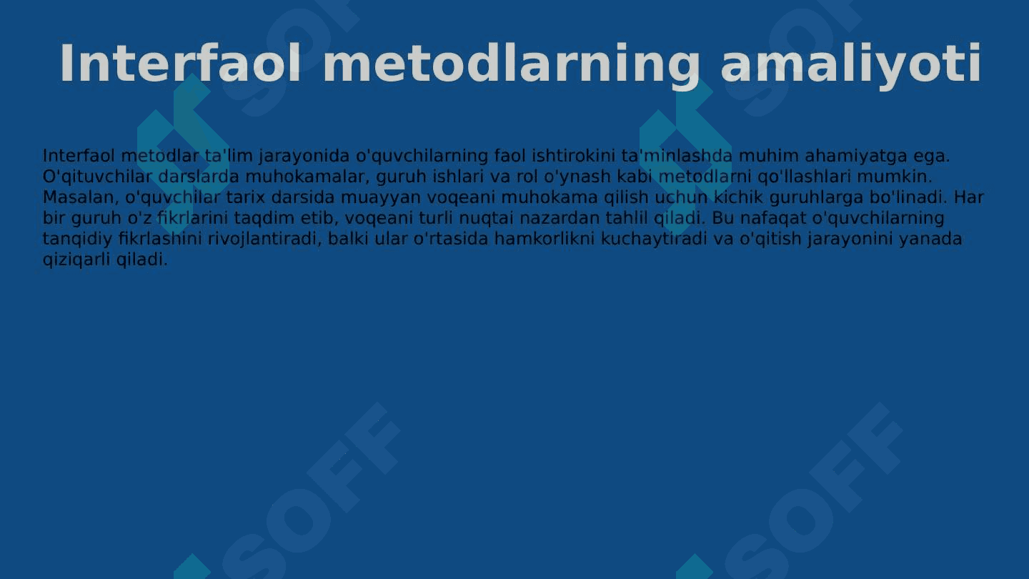 Oʻqitishda interfaol metodlar 7