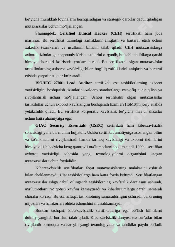 Kiberxavfsizlik sohasidagi mashhur sertifikatlar 4