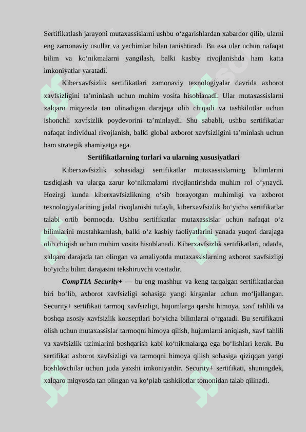 Kiberxavfsizlik sohasidagi mashhur sertifikatlar 5