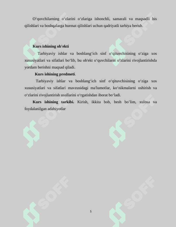 Tarbiyaviy ishlar va boshlang‘ich sinf o‘qituvchisining o‘ziga xos xususiyatlari va sifatlari 5