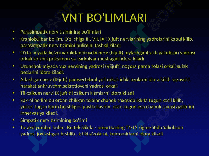Vegetativ nerv sistemasi fiziologiyasi 4