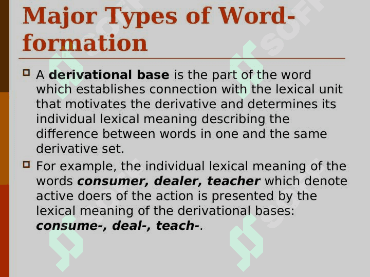 THE WORD-FORMING SYSTEM OF ENGLISH 8