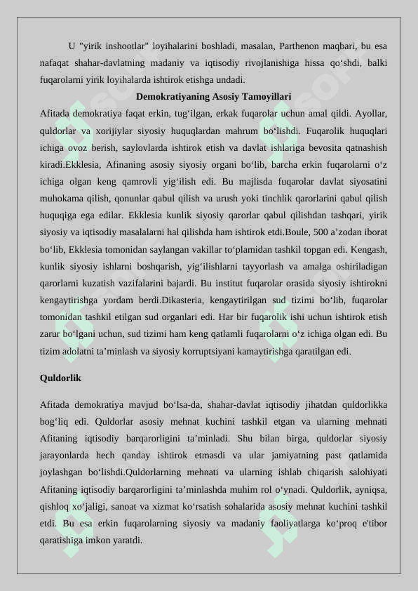 Аfinаdа quldоrlik dеmоkrаtiyasi  mavzusida esse yozish 24 2