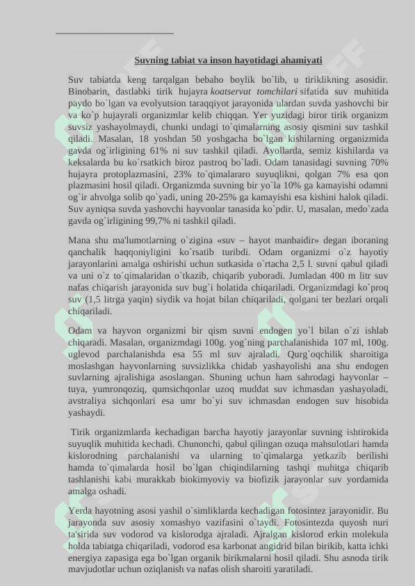 Quruqlik suvlarini muhofaza qilish 2