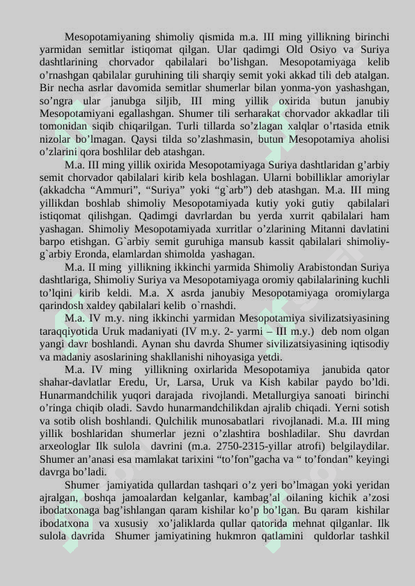 Ikki daryo oralig’ining (Mesopotamiya) qadimgi sivilizatsiyasi 24 2